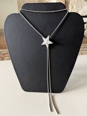 Silver Star Bolo Necklace w/multiple ways to wear ⭐️ Choker, Bracelet, Belt